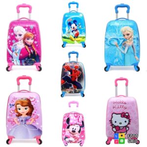 Cartoon themed kids trolley bags