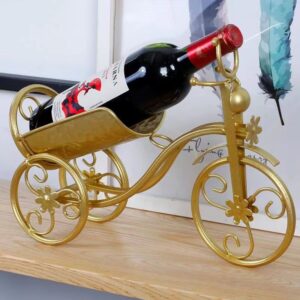 Golden Bicycle Wine Rack – Decorative Wine Bottle Holder