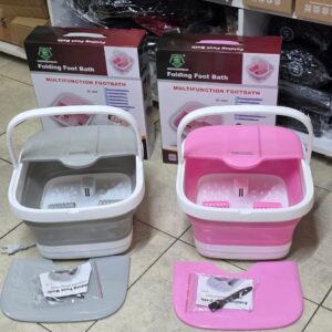 Folding Multifunction Foot Bath – Portable Collapsible Foot Spa with Massage Rollers