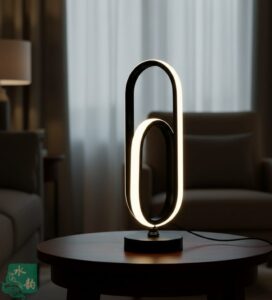 Modern  minimalist oval LED table lamp for bedroom décor