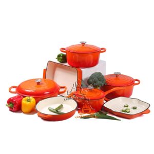 11-piece cast iron cookware set