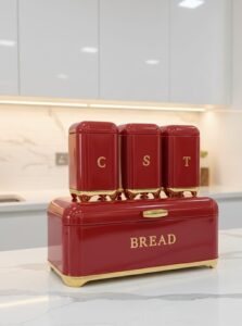 4 piece Bread Bin and Canister set Kenya