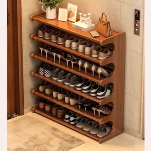 Space saving shoe storage rack