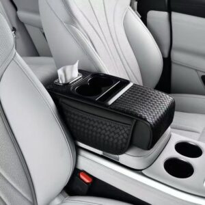 Premium Car Armrest Organizer with Cup Holder & Tissue Box