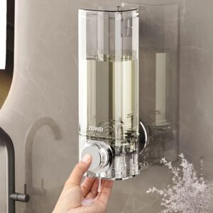 Luxury Wall Mounted Soap Dispenser with Transparent Reservoir for Bathroom and Kitchen