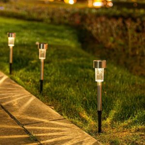 10-Piece Waterproof Outdoor Solar Garden Pathway Light Set
