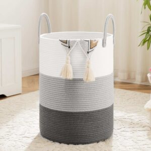 Premium Cotton Rope Storage Basket with Handles