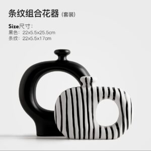 2PCS Modern Ceramic Decorative Vase Set